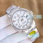 IU Factory Rolex Sky-dweller 9001 White Roman 904L Steel Copy Watches